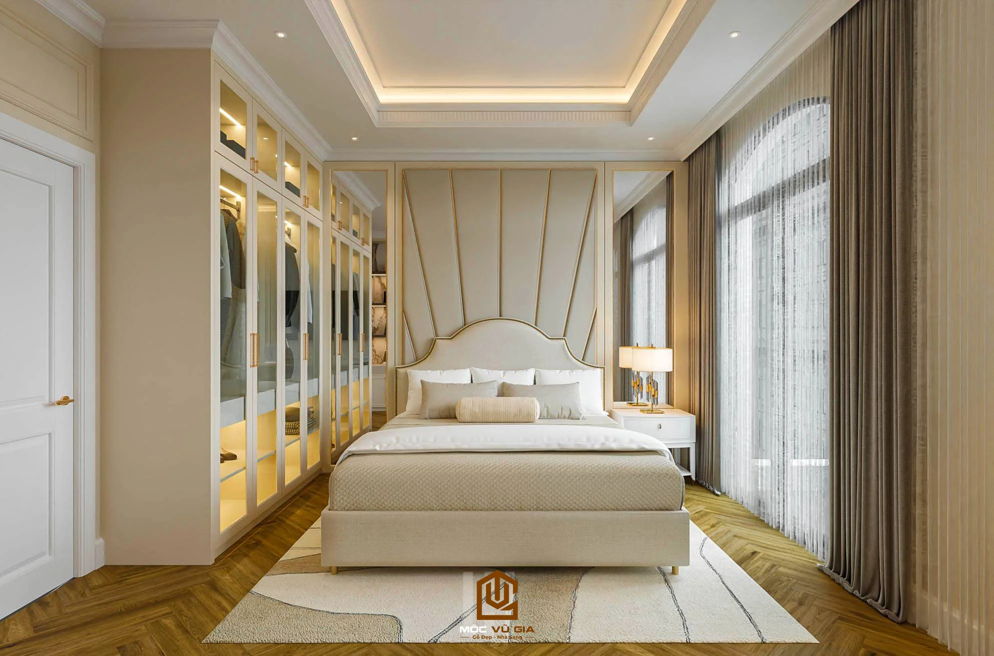 Thiết kế nội thất phòng ngủ đẹp, đơn giản tại Nội thất Mộc Vũ Gia