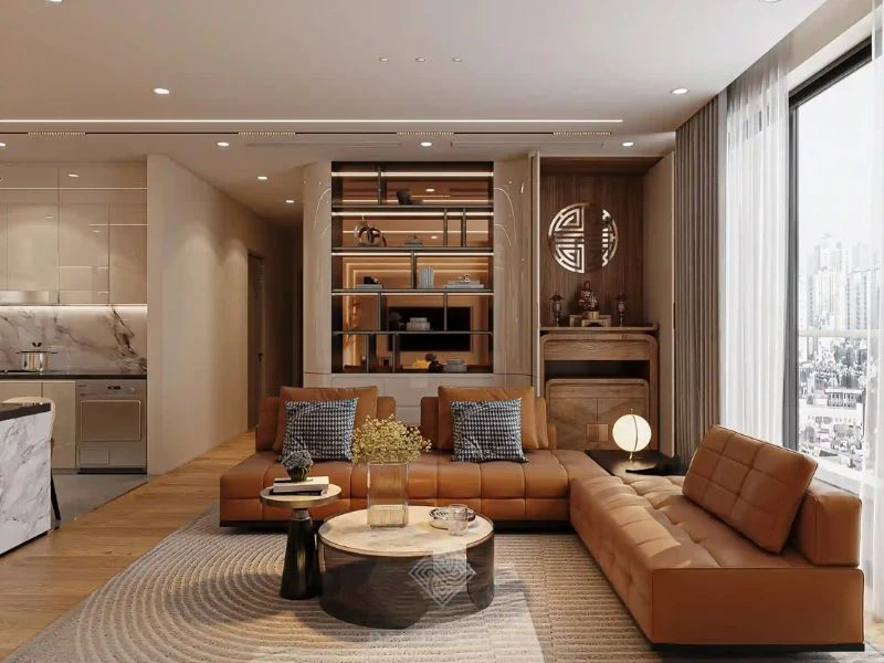 Thiết kế nhà chung cư đẹp 70m² - 2 phòng ngủ