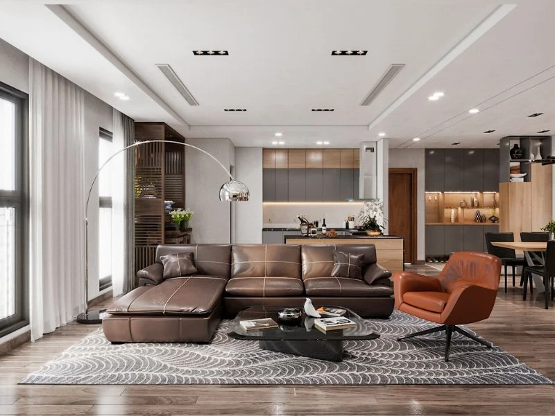 Thiết kế nội thất chung cư 90m² - 3 phòng ngủ