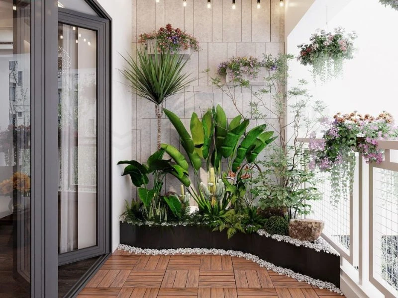 Thiết kế nội thất chung cư khu vực Ban công