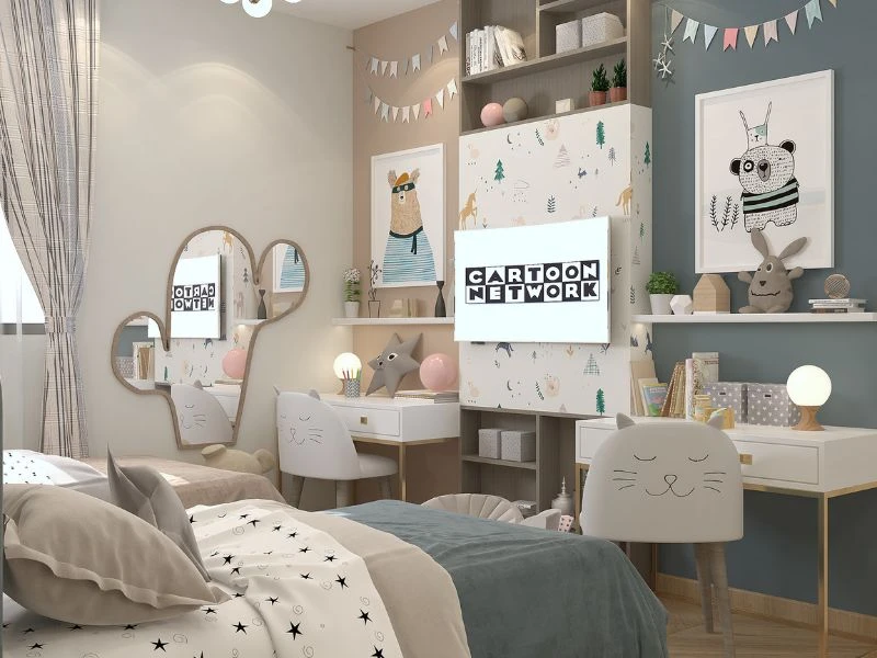 Trang trí phòng ngủ đơn giản cho bé dưới 10 tuổi 