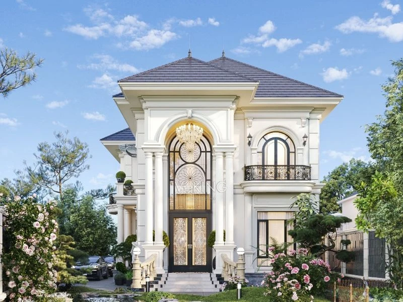 Thiết kế biệt thự sân vườn kiểu tân cổ điển