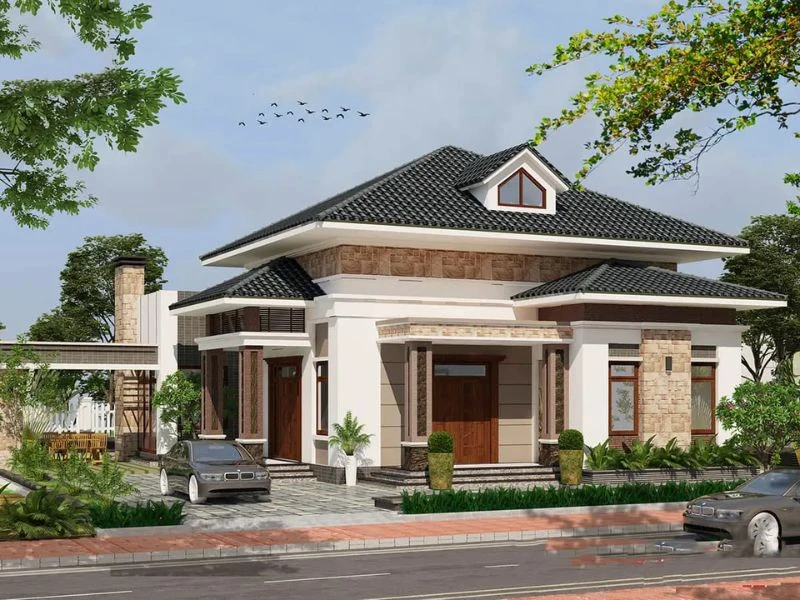 Mẫu thiết kế biệt thự tân cổ điển cấp 4