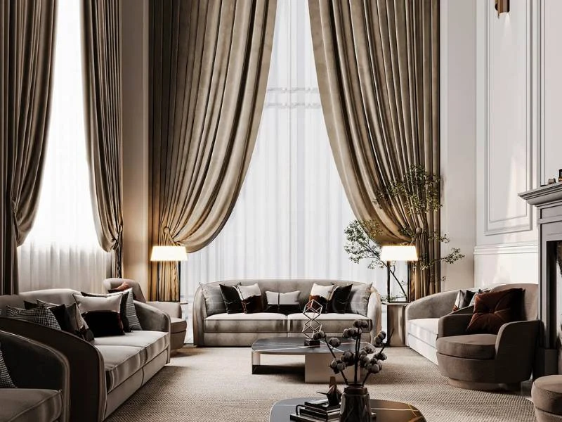 Mẫu thiết kế biệt thự tân cổ điển có 1 tầng đẹp