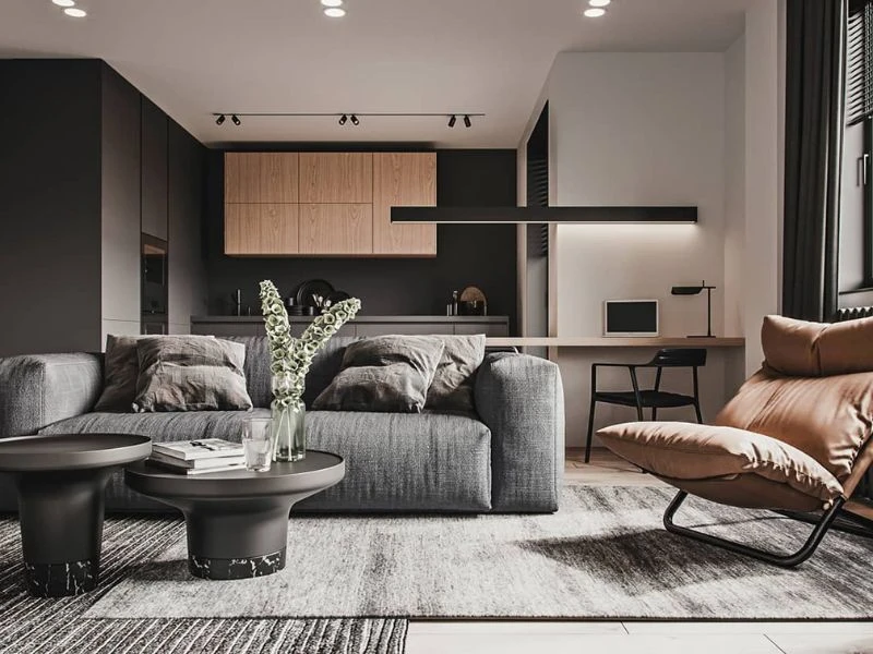 Thiết kế nội thất hiện đại đơn giản, ít hoạ tiết, không cầu kỳ