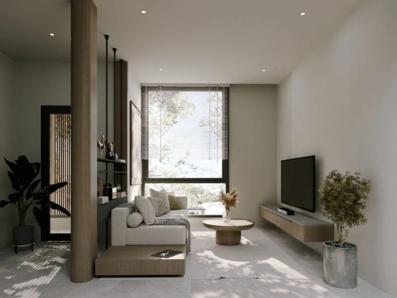 Thiết kế nội thất phòng khách của nhà cấp 4