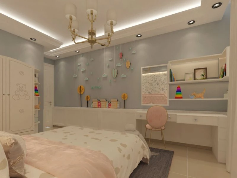 Trang trí phòng ngủ con gái hoạt bát, năng động 