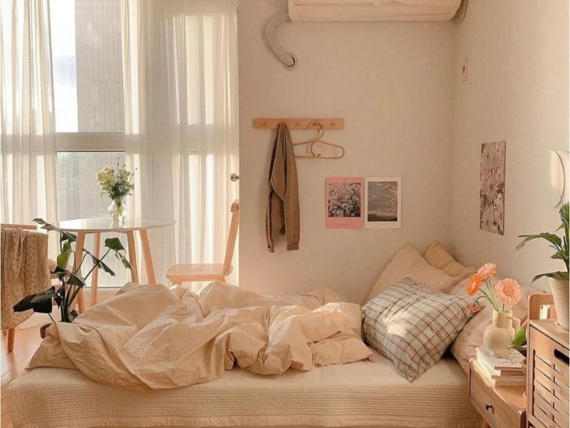 Phòng ngủ kiểu Hàn Quốc thường tận dụng tốt ánh sáng tự nhiên