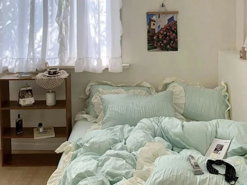 Trang trí phòng ngủ kiểu Hàn Quốc đơn giản pastel nhẹ nhàng, nữ tính