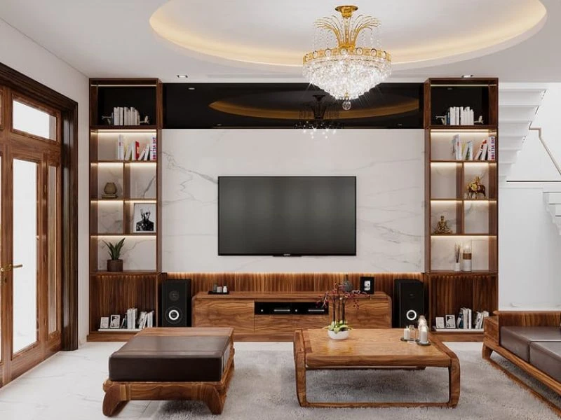 Kệ tủ trưng bày trang trí phòng khách