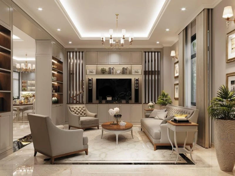 Chất liệu được sử dụng trong thiết kế tủ trang trí