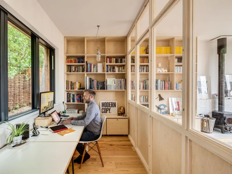 Phòng làm việc được thiết kế theo phong cách Bắc Âu Scandinavian