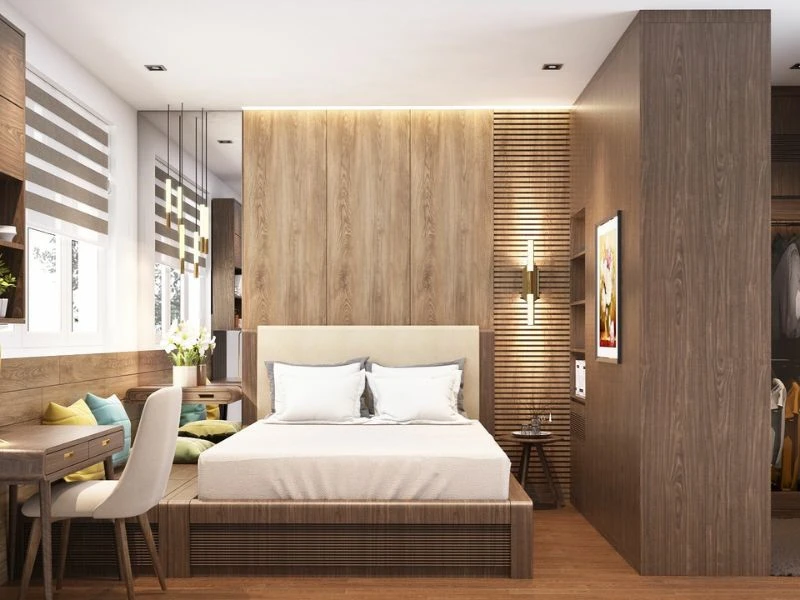 Thiết kế nội thất phòng ngủ chung cư phong cách hiện đại