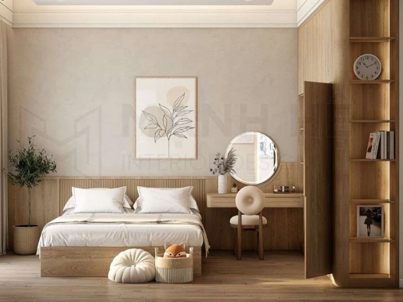 Thiết kế phòng ngủ chung cư theo phong cách Japandi