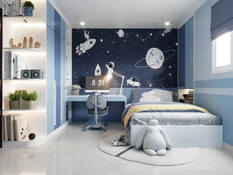 Thiết kế phòng ngủ chung cư dành cho bé trai