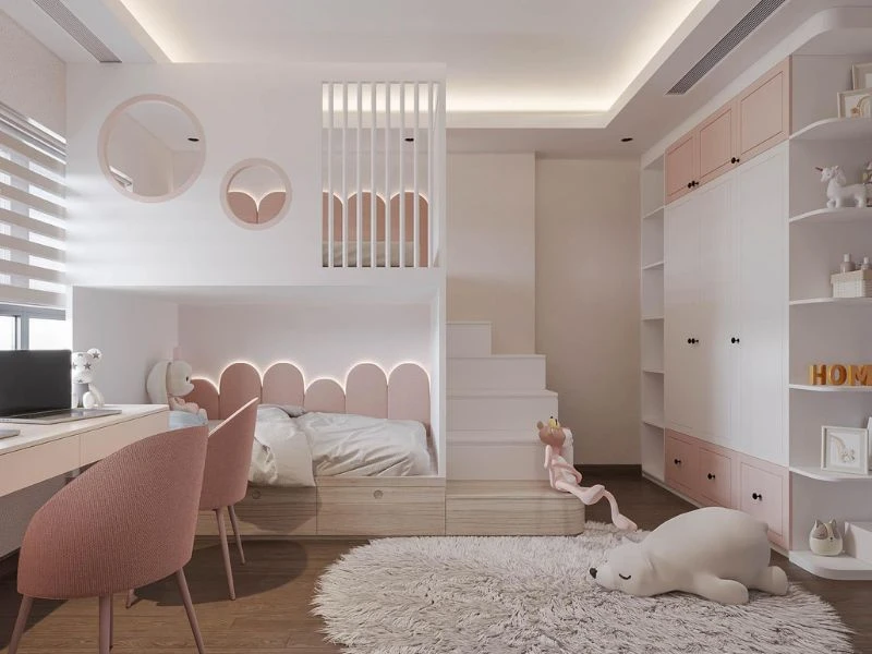 Thiết kế phòng ngủ chung cư đơn giản tiện ích