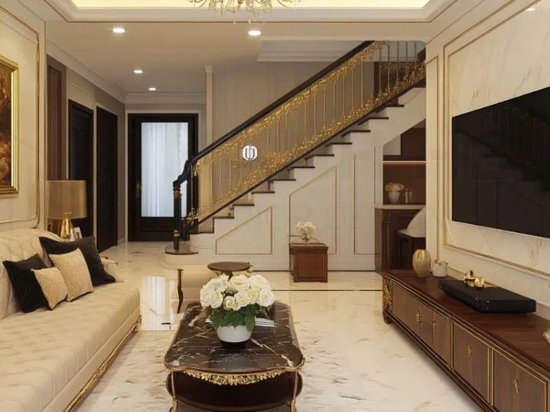 Thi công nội thất nhà phố phong cách tân cổ điển