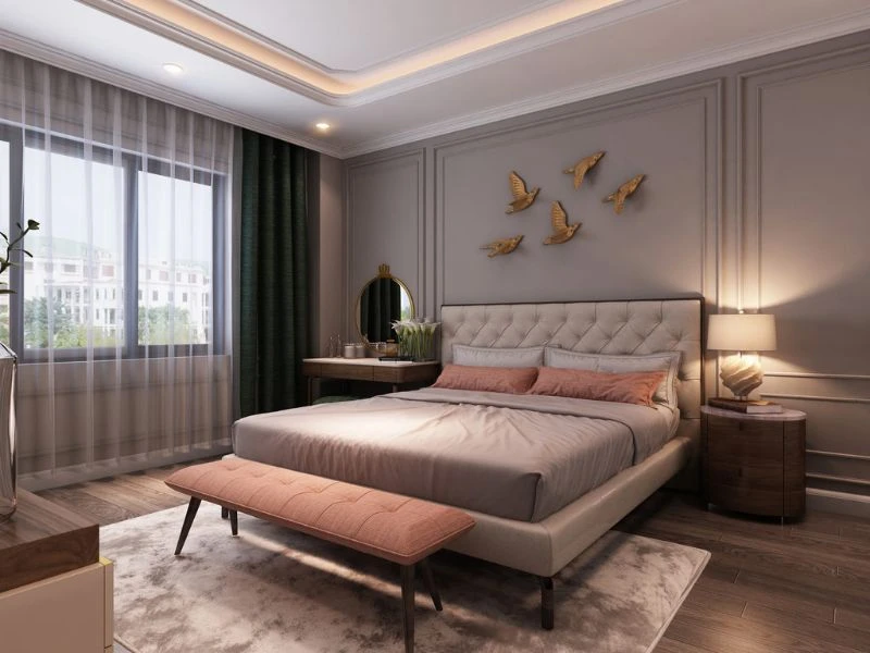 Thi công giường ngủ và tab đầu giường