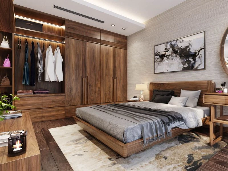 Tổ chức không gian cho phòng ngủ rộng