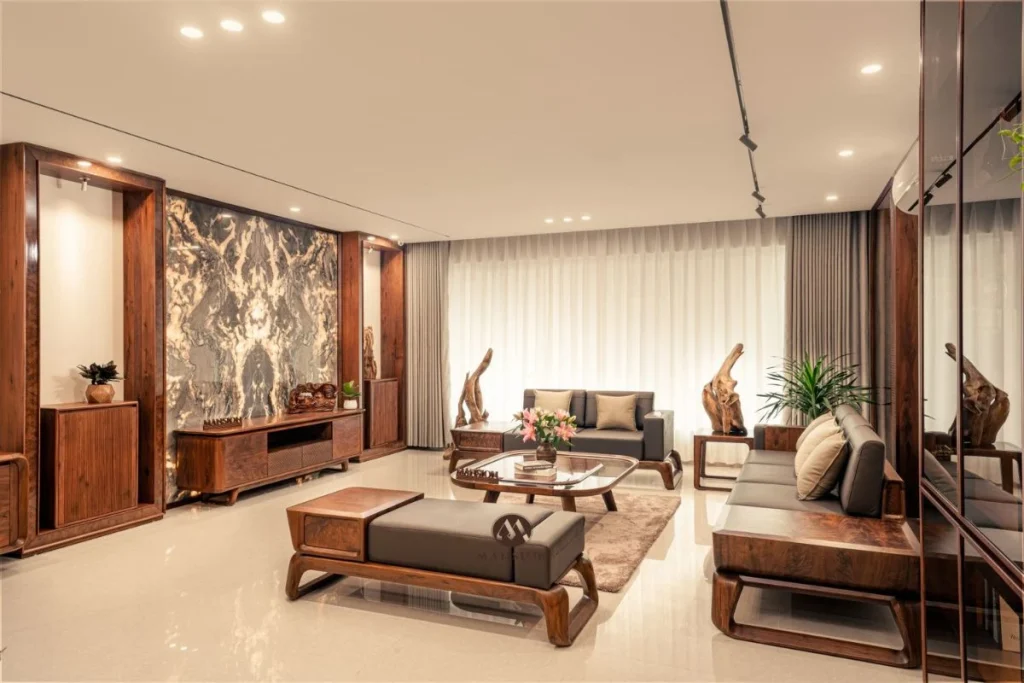 Gỗ óc chó trong thiết kế thi công nội thất: Đặc điểm, ưu điểm và ứng dụng cao cấp