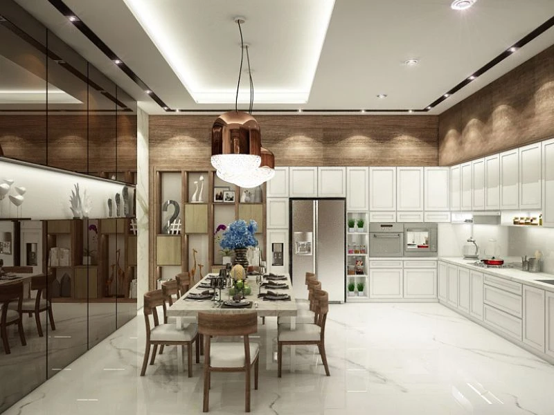 Phong cách thiết kế nội thất phòng bếp cổ điển và tân cổ điển