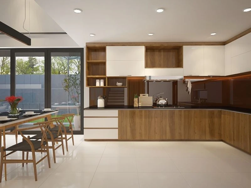 Bếp có đảo bếp hiện đại và sang trọng