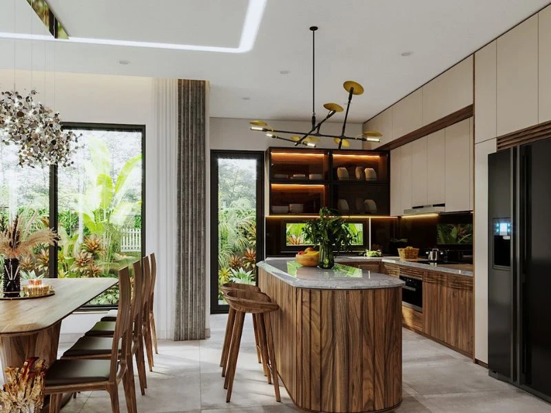 Dùng chất liệu tự nhiên hoặc mô phỏng tự nhiên