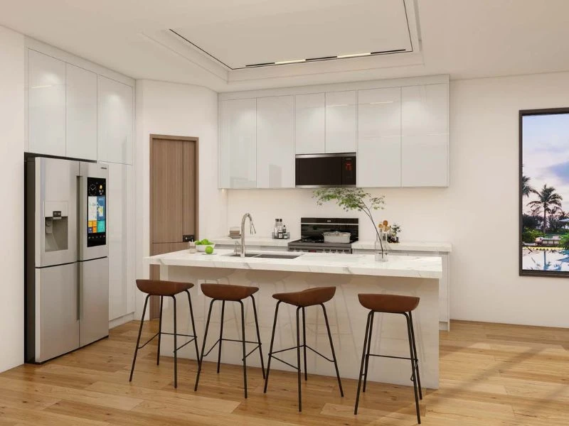 Tuân thủ “tam giác công năng” - tủ lạnh, chậu rửa, bếp nấu