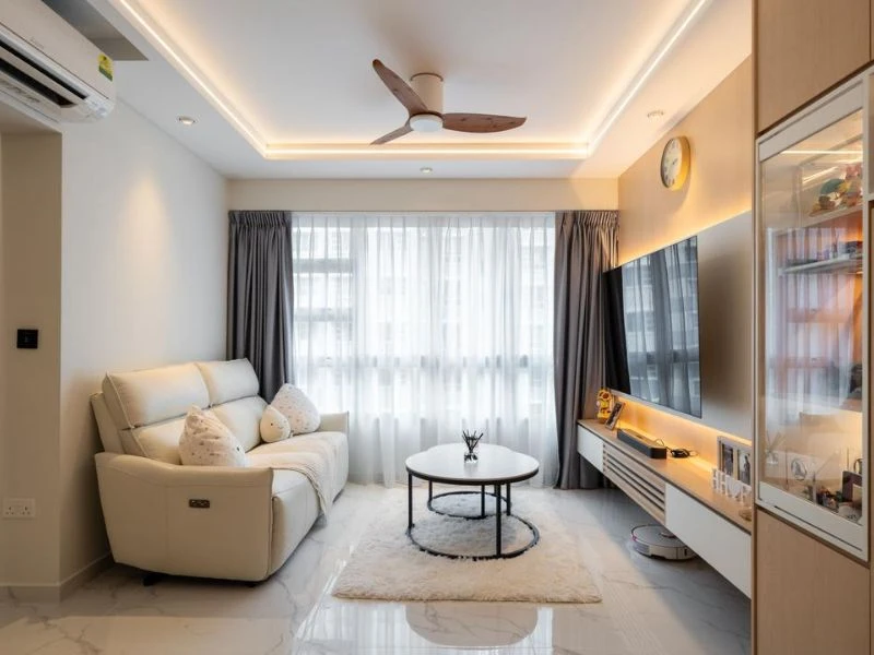 Chọn bàn trà và kệ tivi tối giản, đa năng, có ngăn lưu trữ.