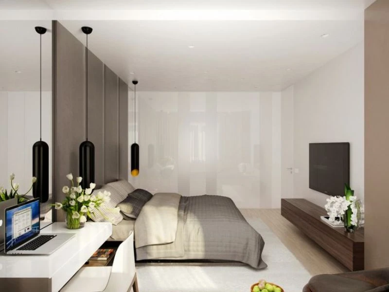 Mẫu thiết kế phòng ngủ 10m2 phong cách tối giản 