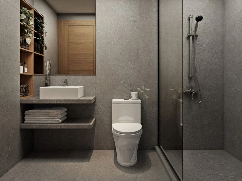 Chất liệu và vật liệu phù hợp trong thiết kế phòng tắm 4m2