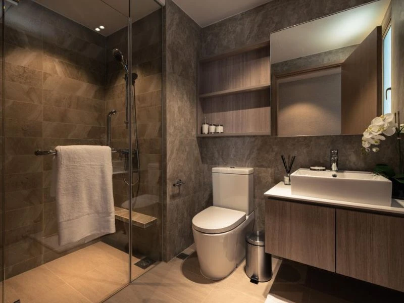 Thiết kế phòng tắm 4m2 có khu tắm ướt riêng biệt