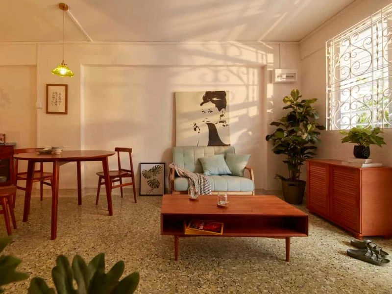 Mẫu decor phòng khách theo phong cách vintage chính thống