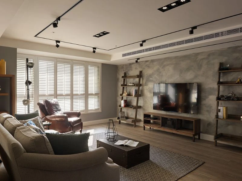 Phòng khách nội thất  phong cách industrial