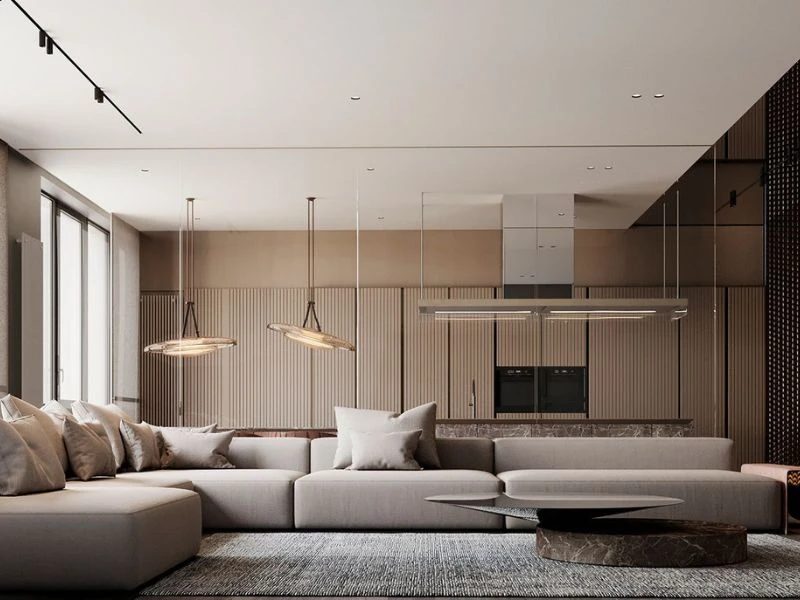 Thiết kế nội thất phòng khách người mệnh Mộc