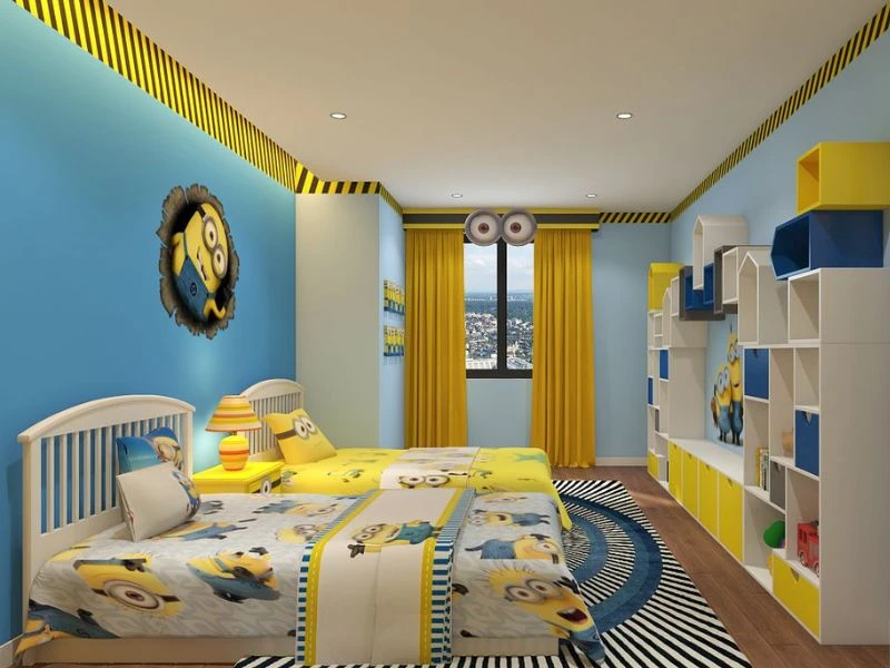 Thiết kế phòng ngủ cho bé trai 10 tuổi với không gian mở