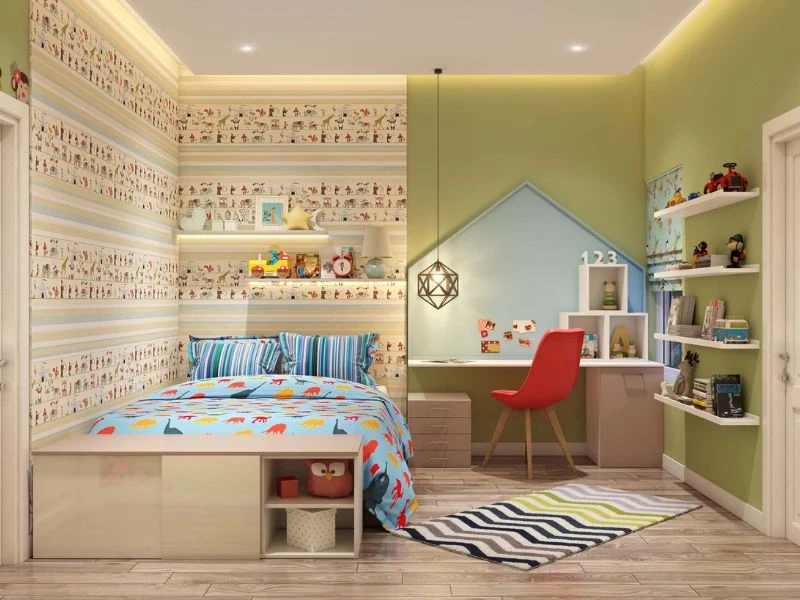 Đảm bảo an toàn trong thiết kế phòng ngủ cho bé trai 10 tuổi