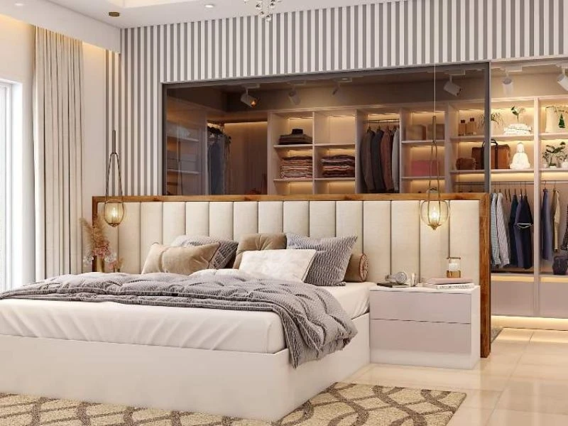 Thiết kế tủ quần áo đa năng kết hợp bàn trang điểm