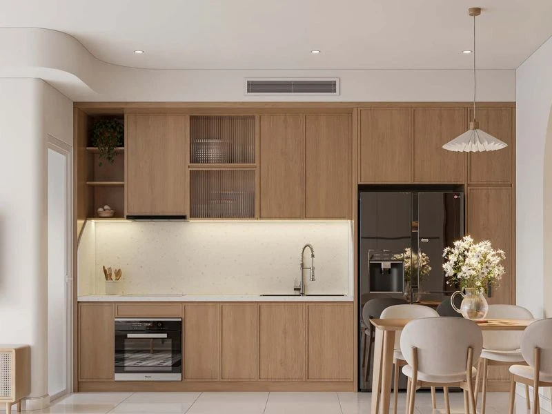 Thiết kế phòng khách liền bếp không gian mở