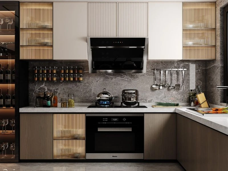 phòng bếp bằng inox