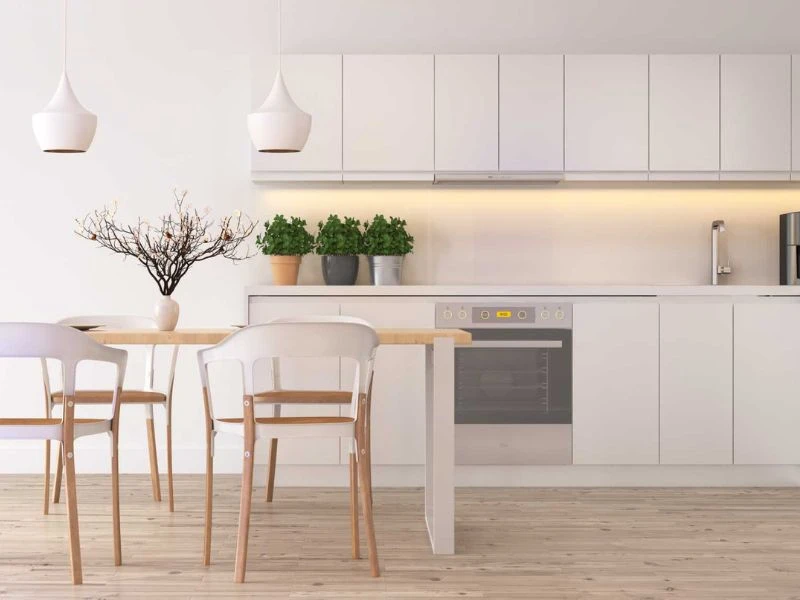 thiết kế đơn giản với gam màu trắng