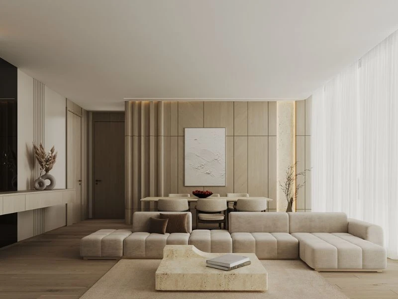 Thi công nội thất phòng khách nhà phố