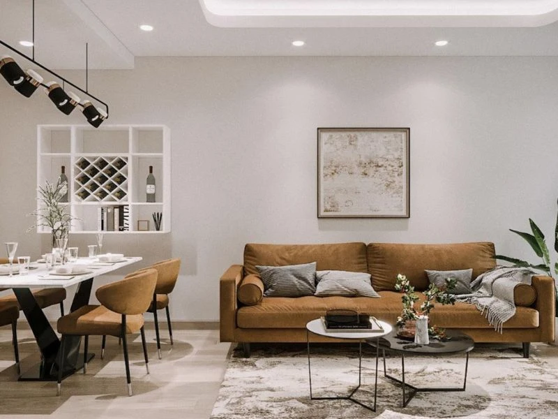 Nội thất phòng khách đơn giản, hiện đại