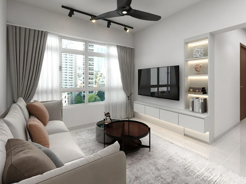 Thi công nội thất phòng khách phong cách Địa Trung Hải