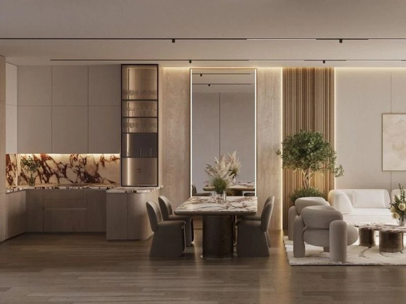 chung cư 70m2 phong cách Indochine 